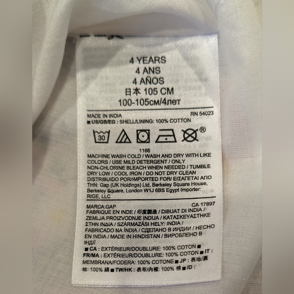 Baby Gap Lightweight Cotton Summer Dress Size 4T - Picture 7 of 8